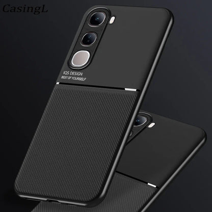 Magnetic Car Phone Case for vivo V40 Lite 4g/5G Prov40 vivo Magnet Metal Soft TPU Shockproof Cover VIVO V40 pro V 40 v40 lite 4G
