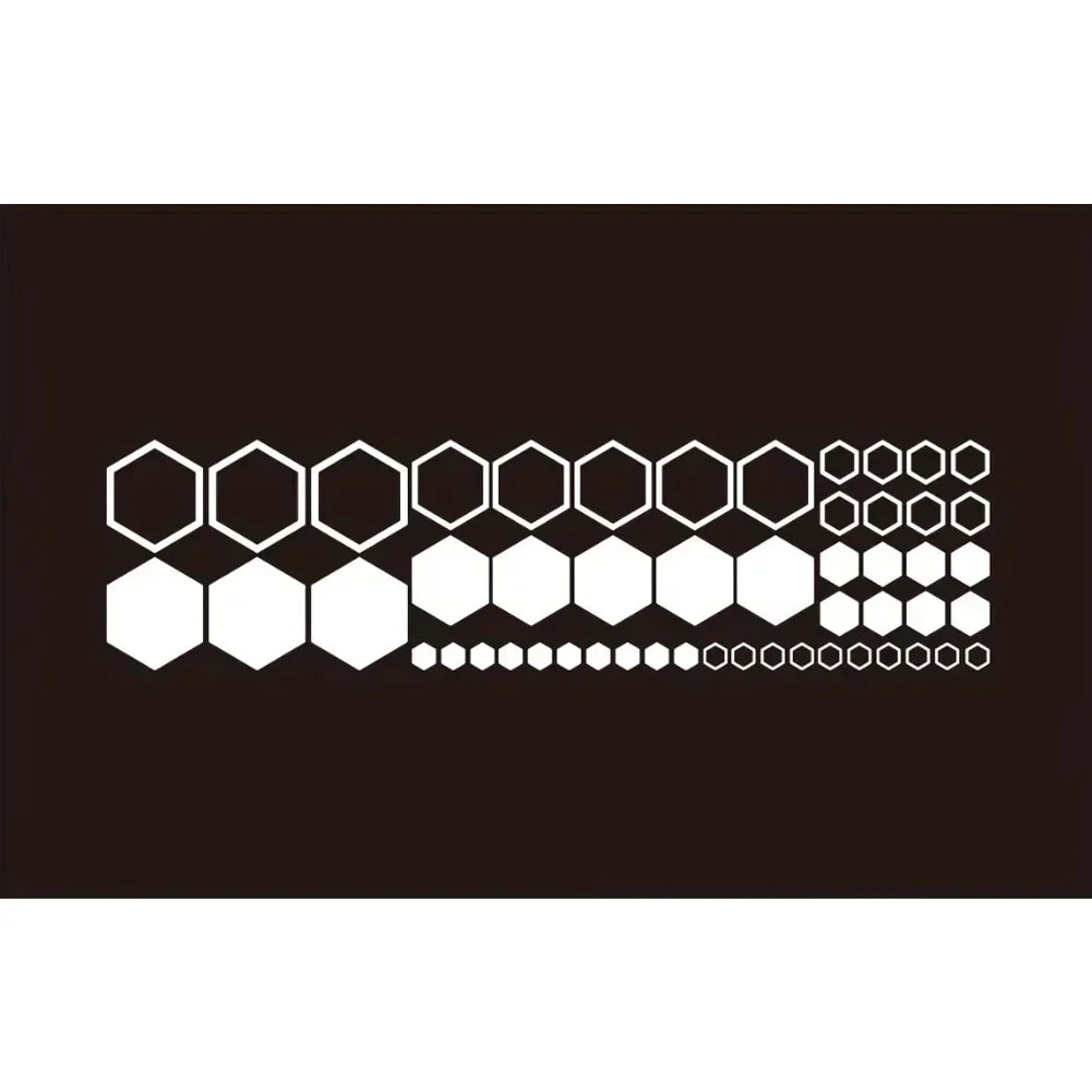 52pcs Honeycomb Auto Vinyl Decals Large and Small Combination Hexagonal Stickers DIY Car Body Cool Styling Open Style Decoration