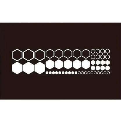 52pcs Honeycomb Auto Vinyl Decals Large and Small Combination Hexagonal Stickers DIY Car Body Cool Styling Open Style Decoration