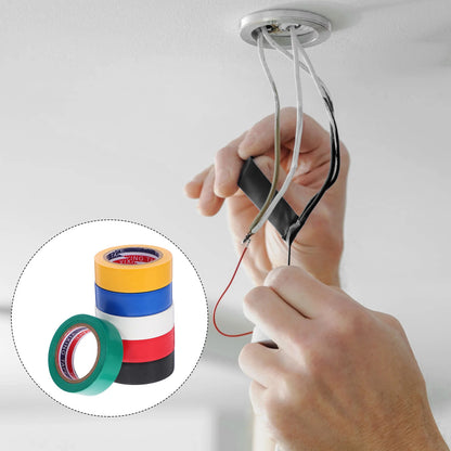 6 Rolls Insulation Tape Electrician Tape Colored Electrical Assortment Wire Protection Tapes Car Wiring Harness PVC Adhesive