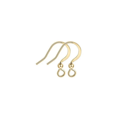 Crochets de boucles d'oreilles en laiton imitation rhodium couleur or 18 carats pour femmes, accessoires de bijoux à faire soi-même, vente en gros