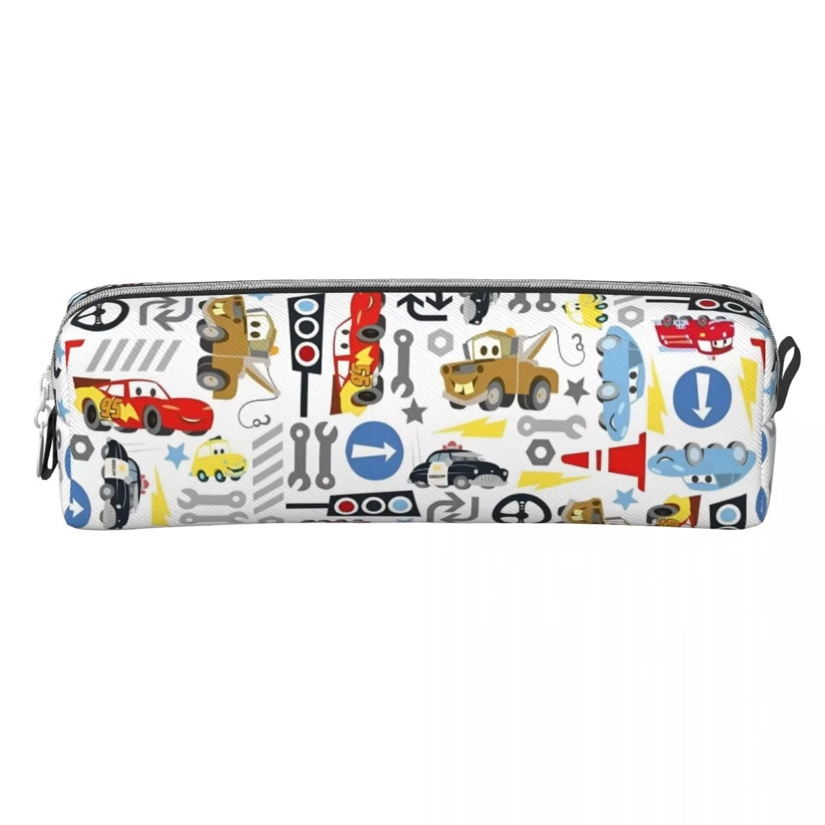 Trousses à crayons courtes personnalisées à gros visage, voitures neuves, Lightning McQueen, trousses à crayons, stylos, sacs pour enfants, fournitures scolaires, papeterie à fermeture éclair