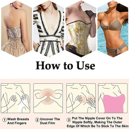 2-24PCS Invisible Self Adhesive Chest Paste Reusable Sticker Breast Petal Strapless Lift Up Bra Pad Silicone Petal Nipple Cover