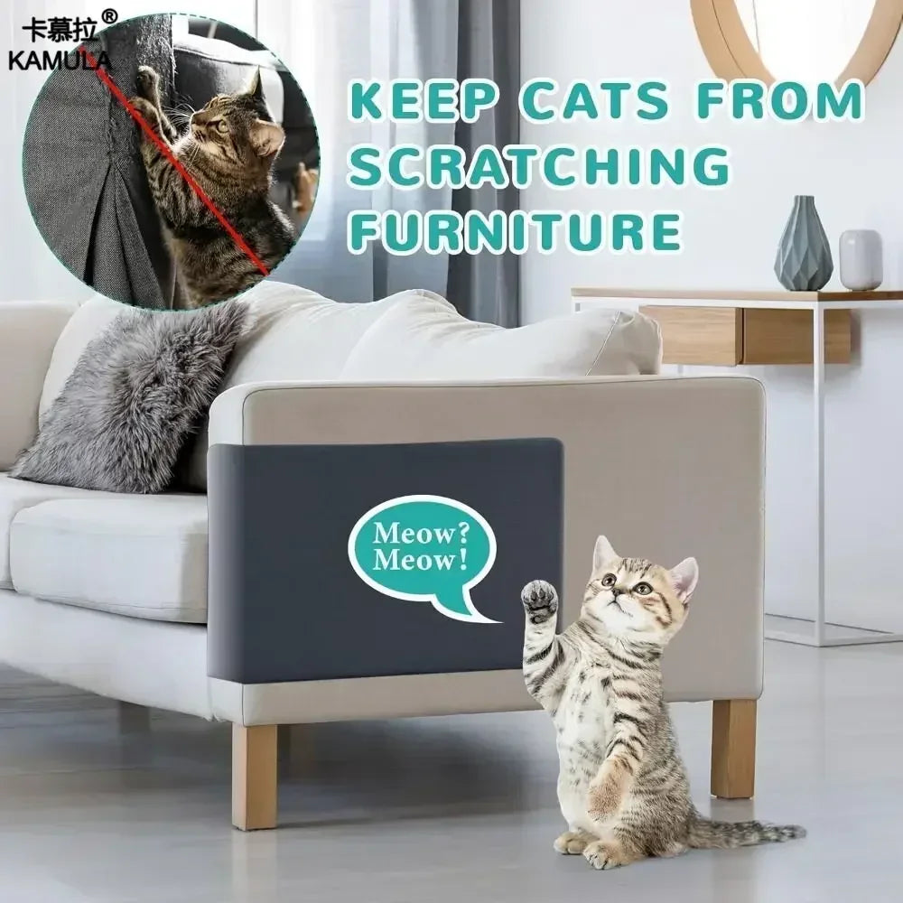 Tapis griffoir mural antidérapant et auto-adhésif pour chat, protection durable et découpable pour meubles d'intérieur