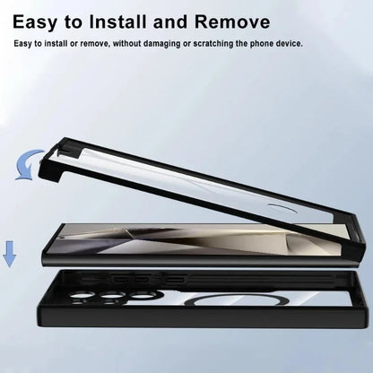 360 Full Cover Screen Protection Film Case for Samsung Galaxy S24 Ultra S23 Plus S22 Magsafe Magnetic Clear Hard Back Cover