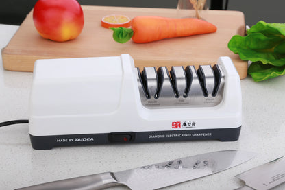 TAIDEA Top Level TG2101/TG2202 3 Stages 360 600 1000 Grit Electric Diamond Steel Sharpener Slot for  Kitchen Ceramic Knife