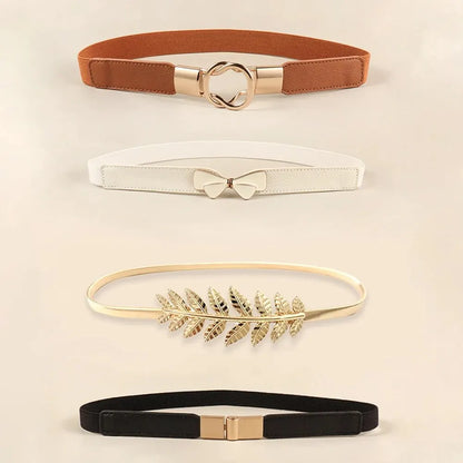 4-Piece Combination Women's Belt And Waist Chain With Dress