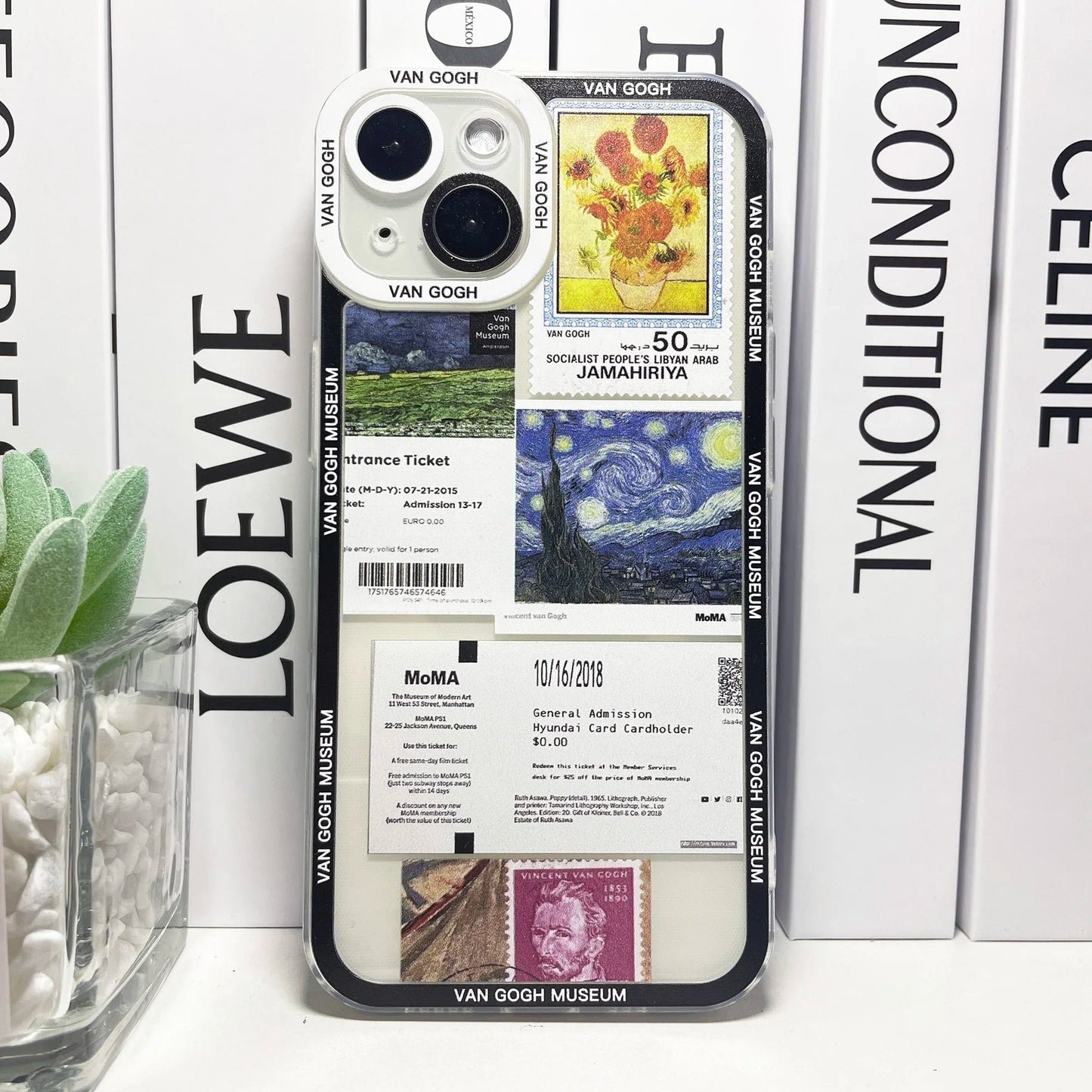 Collage Stickers Van Gogh Art Phone Case For iPhone 16 15 14 13 12 11 Pro Max Mini Plus XS X XR SE 2020 2022 Soft Cover