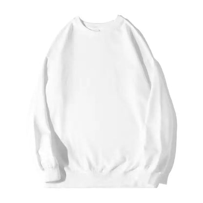 Autumn Sweatshirt Fashion Matcha Green 420g Heavy Round Neck Sweater Men's Solid Color Top Streetwear Women