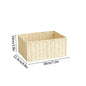 Boîte de rangement tissée à la main Grand panier Rangement de vêtements tissés Cuisine Chambre Salon Vêtements Épicerie Articles divers Organisateur