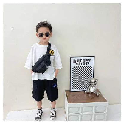 Casual Design Children's Chest Bag Handsome Boys Small Shoulder Messenger Bags Baby Kids Purse Handbags Cool Girls Fanny Pack