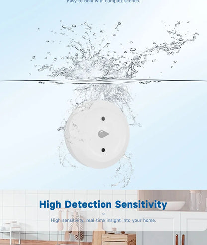 Détecteur de fuite d'eau TUYA Zigbee, capteur d'inondation d'eau, application Smart Life, surveillance à distance, alarme d'inondation, protection de sécurité contre les débordements