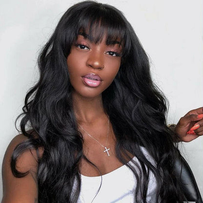 Perruques Rebecca 3x1 Body Wave 100 % cheveux humains avec frange rideau pour femmes, cheveux brésiliens Remy, sans colle, colorées, QVR