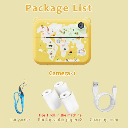 Kids Camera Instant Print Christmas Birthday Gifts for 3-12 Year Old Boys Girls Toys for Kids Age 3-10 with 3 Rolls Print Paper