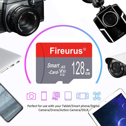 A2 V30 Fireurus High Speed Memory Card U3 32GB 64GB Micro TF SD Card 128GB 256GB TF Card For Camera Surveillance Devices