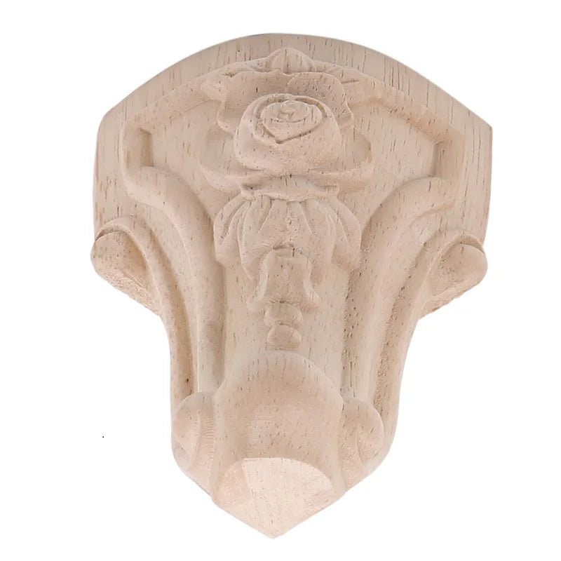 Pieds de meuble TV en bois massif sculpté de style européen, 8/4/1 pièce, 10 x 5,5 cm