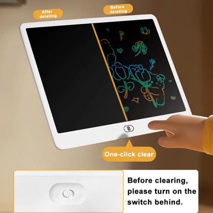 Tablette à dessin LCD 16 pouces, outils d'écriture et de peinture pour enfants, jouets éducatifs pour filles et garçons de 3, 4, 5, 6 et 7 ans
