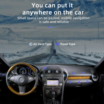 Magnetic Car Phone Holder Magnet Smartphone Support GPS Foldable Phone Stand Bracket Car Charger Holder For iPhone 15 14 Xiaomi