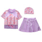 Ircomll New Kids Floatation Swimsuits Toddler Girl's 3 Piece Swimsuits Children Princess Buoyancy Swimwear Kids Beach Swimsuit