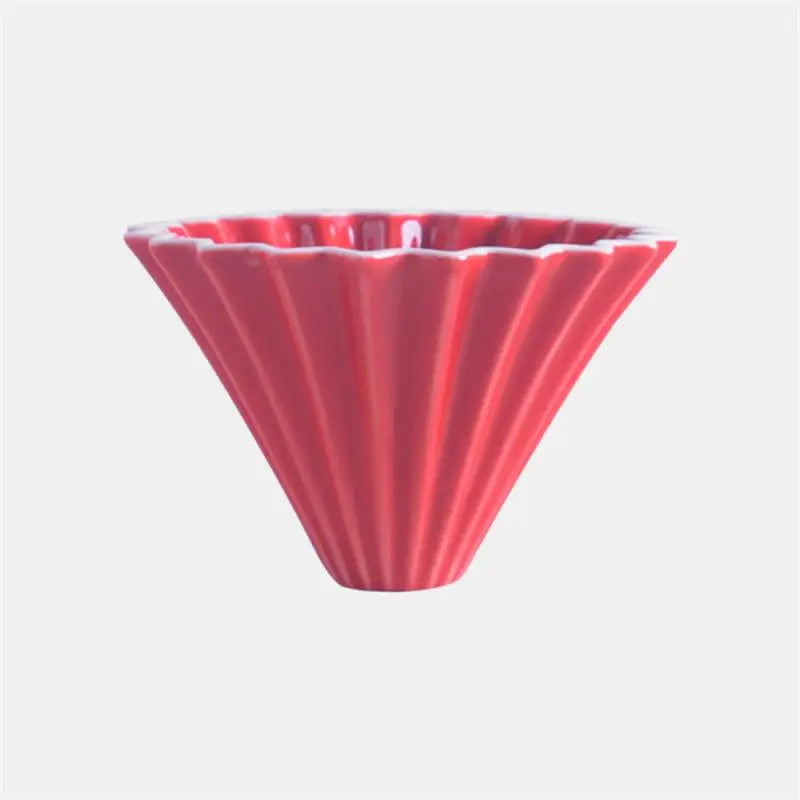 Ceramic Coffee Dripper Pour Over Coffee Maker Handmade Origami Coffee Filter Cup Flower Shape Funnel Drip Cafe Cake Cup Home