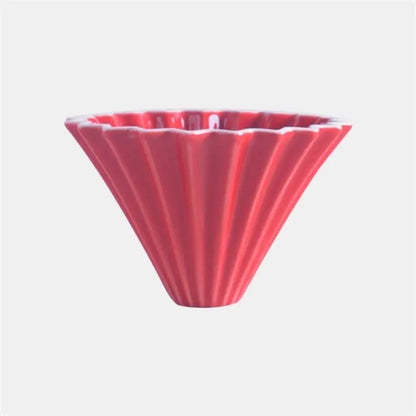 Ceramic Coffee Dripper Pour Over Coffee Maker Handmade Origami Coffee Filter Cup Flower Shape Funnel Drip Cafe Cake Cup Home