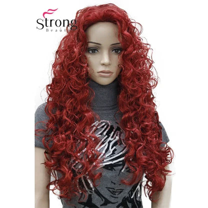 Strongbeauty Long Hair Curly Wavy Full Head Halloween Synthetic Wig Cosplay Costume Party Wigs