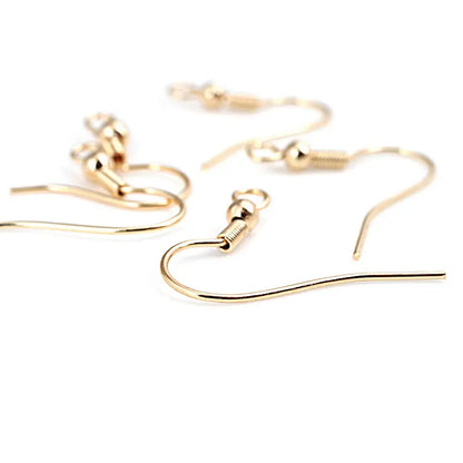 Crochets de boucles d'oreilles en laiton imitation rhodium couleur or 18 carats pour femmes, accessoires de bijoux à faire soi-même, vente en gros