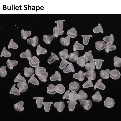 Lot de 500/2000 bouchons d'oreilles en silicone transparents, anti-chute, accessoires pour boucles d'oreilles