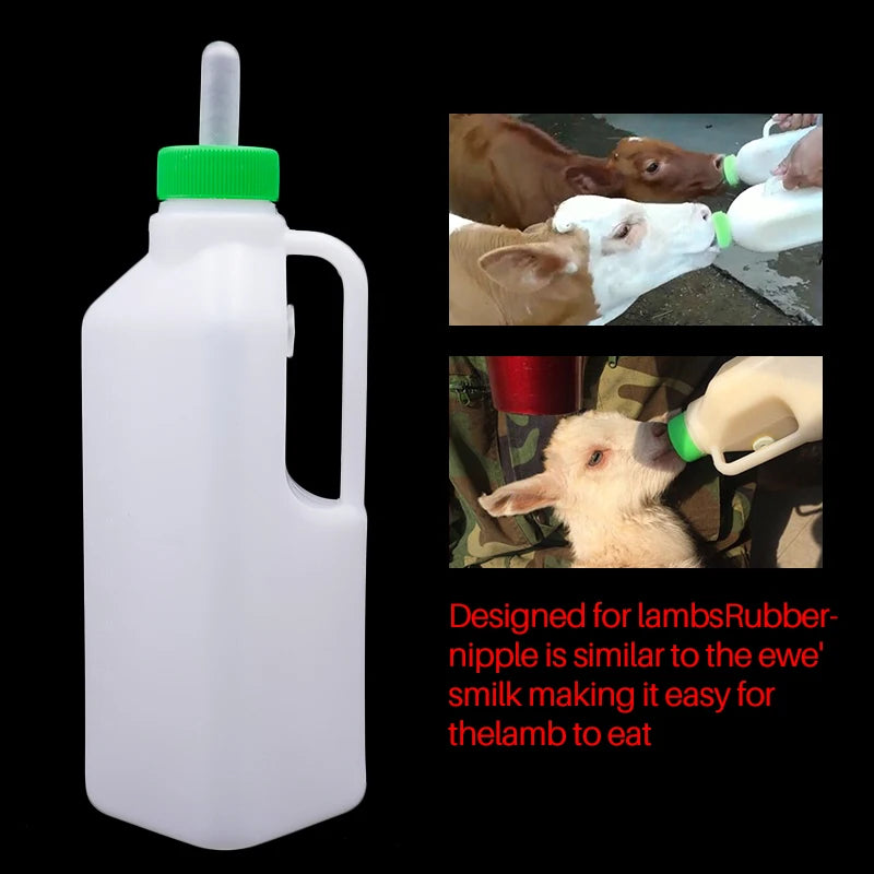 1Pc Lamb Feeding Bottles 850Ml Livestock Milk Bottle Drinking Silicone Nipple Goat Calf Lamb Drinking Fountains Drinker