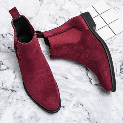 Bottines Chelsea marron, noires et rouges pour homme, bottines de cowboy, faites à la main, pointures 38 à 46