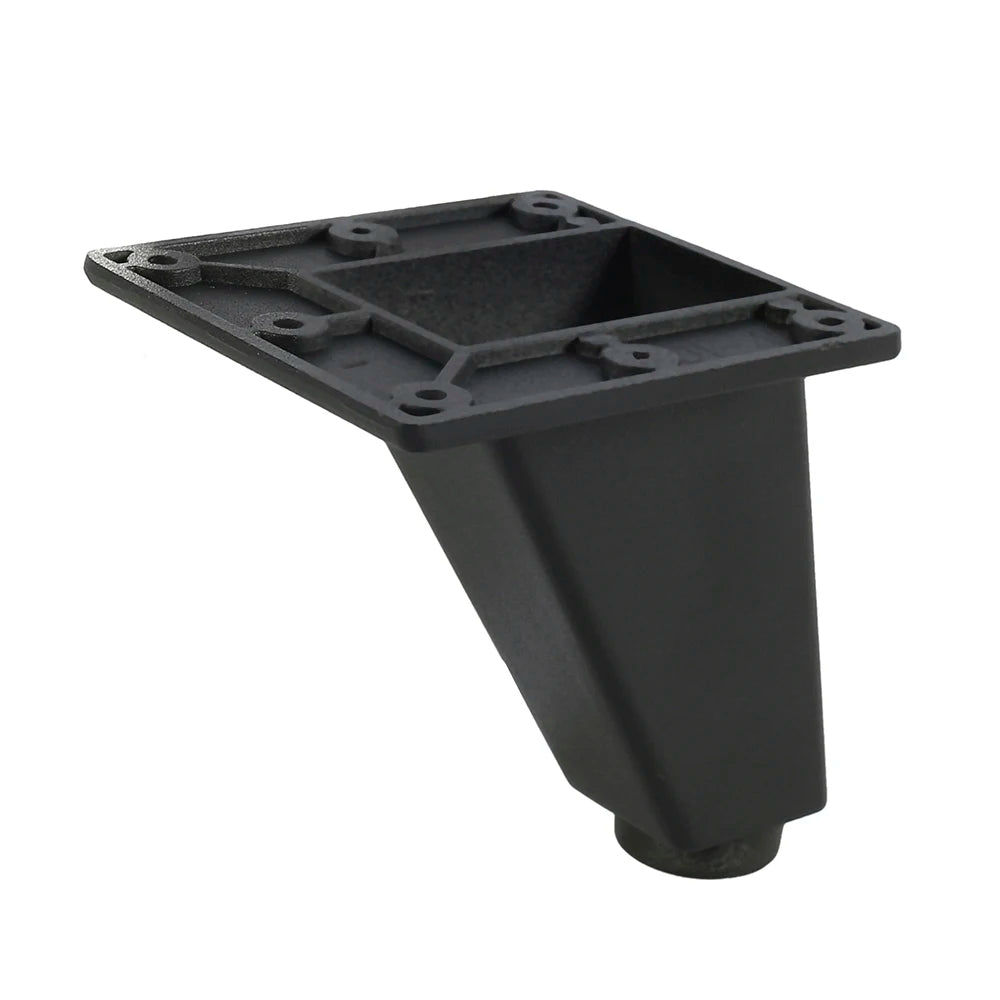 Lot de 4 pieds de meuble réglables en métal, noirs, en alliage d'aluminium épais, pour canapé, lit, meuble TV