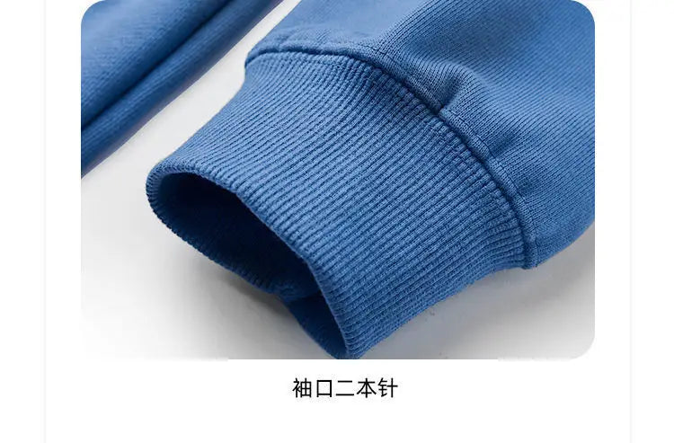 Autumn Sweatshirt Fashion Matcha Green 420g Heavy Round Neck Sweater Men's Solid Color Top Streetwear Women