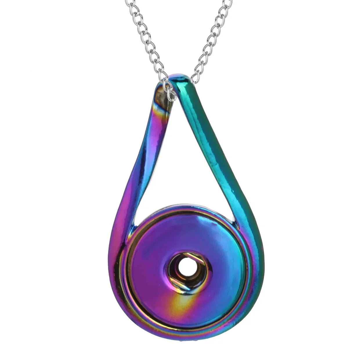 Three Color Snap Necklace Jewelry Simple Snap Pendant Necklace Fit 18mm Snaps Button Jewelry for Women Accessories ZG511