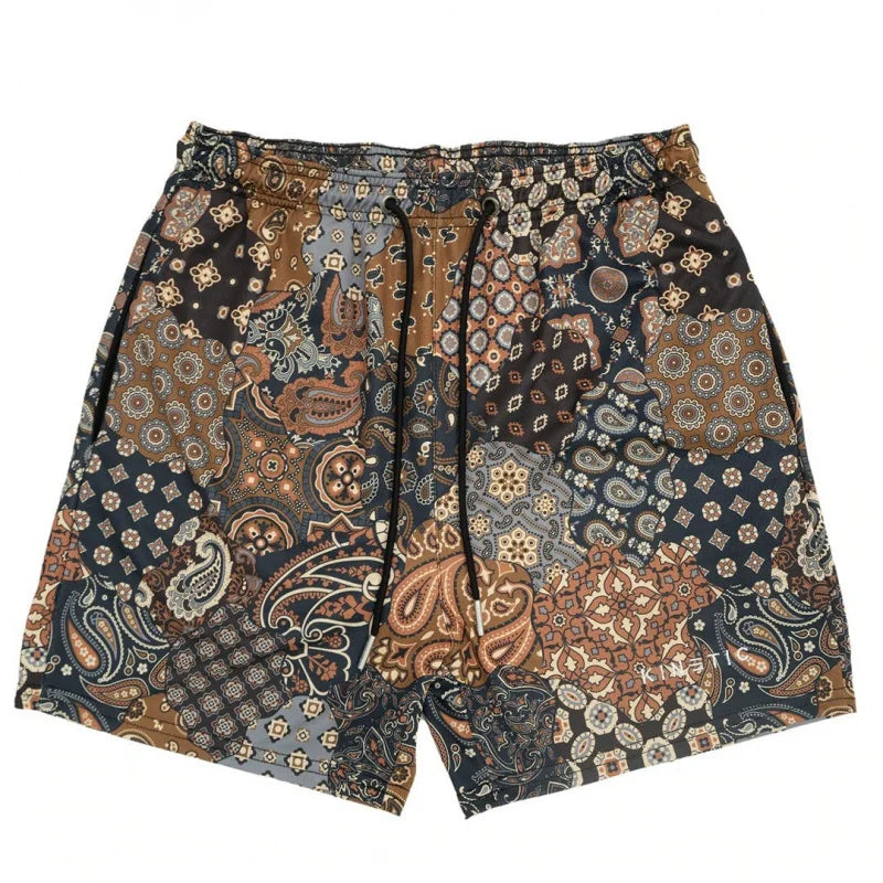 2024Summer New Digital Printing American Sports Casual Shorts Mesh Breathable and Loose Men's Short Shorts