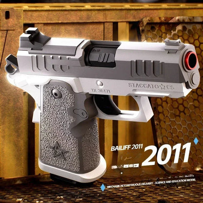 Mini 2011 Shell Throwing Mini Pistol Continuous Firing Airsoft Blowback Empty Hanging Toy Gun Outdoor CS Weapon for Boys Adult
