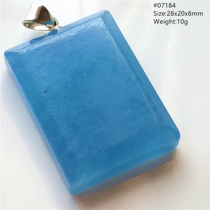 Natural Blue Aquamarine Pendant Clear Water Drop Women Men Brazil Aquamarine Crystal Necklace Jewelry AAAAA