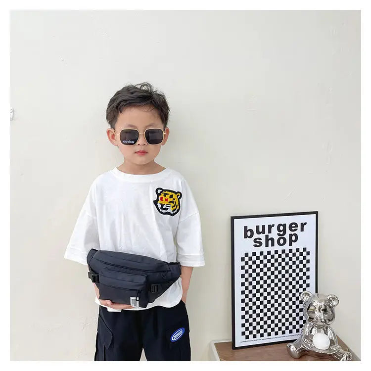 Casual Design Children's Chest Bag Handsome Boys Small Shoulder Messenger Bags Baby Kids Purse Handbags Cool Girls Fanny Pack