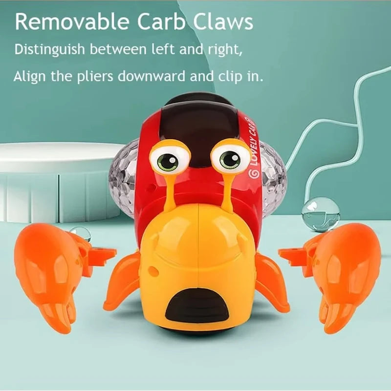 Children's electric universal snail hermit crab light music detachable electric puzzle early education toy without battery