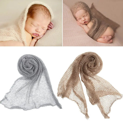 Baby Photography Props Blanket Wraps Stretch Knit Wrap Newborn Photo Wraps Boys Girls Photo Blanket