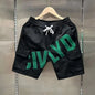 Summer Men's Casual Shorts Korean High-quality Green Twill Shorts Letter Embroidered Sports Pants Fashion Men's Clothing 2023