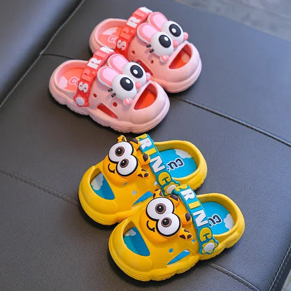 Sandales d'été mignonnes pour enfants, pantoufles confortables antidérapantes pour intérieur et extérieur, pour la plage et la maison, chaussures à enfiler pour garçons et filles