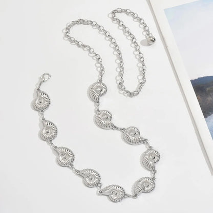 Chaîne de taille bohème d'été, pendentif en forme d'étoile de mer, coquillage, lien de taille ajouré, chaîne de corps pour bikini de plage pour femmes
