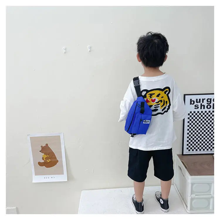 Casual Design Children's Chest Bag Handsome Boys Small Shoulder Messenger Bags Baby Kids Purse Handbags Cool Girls Fanny Pack