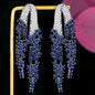 GODKI New Trendy Blue Drop Earrings For Women Wedding Party Indian Dubai Bridal Jewelry boucle d'oreille femme Gift 2022