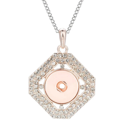 Three Color Snap Necklace Jewelry Simple Snap Pendant Necklace Fit 18mm Snaps Button Jewelry for Women Accessories ZG511