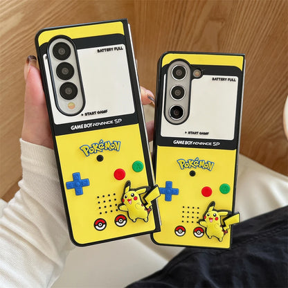 Japan Anime P-Pokemon Phone Case For Samsung Galaxy Z Flip 6 zflip7 Z Fold 3 4 5 7 zfold4 zflip6 Squirtle Charmander Cover