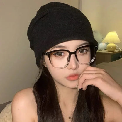 Monture de lunettes anti-lumière bleue tendance et tendance avec verres plats dégradés en bois pour femmes