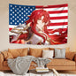 Tapisserie Anime unique Boothill Drapeau américain Honkai Star Rail Chambre Dessin animé Fond Tissu Fête Bannière Chambre Décoration de la maison