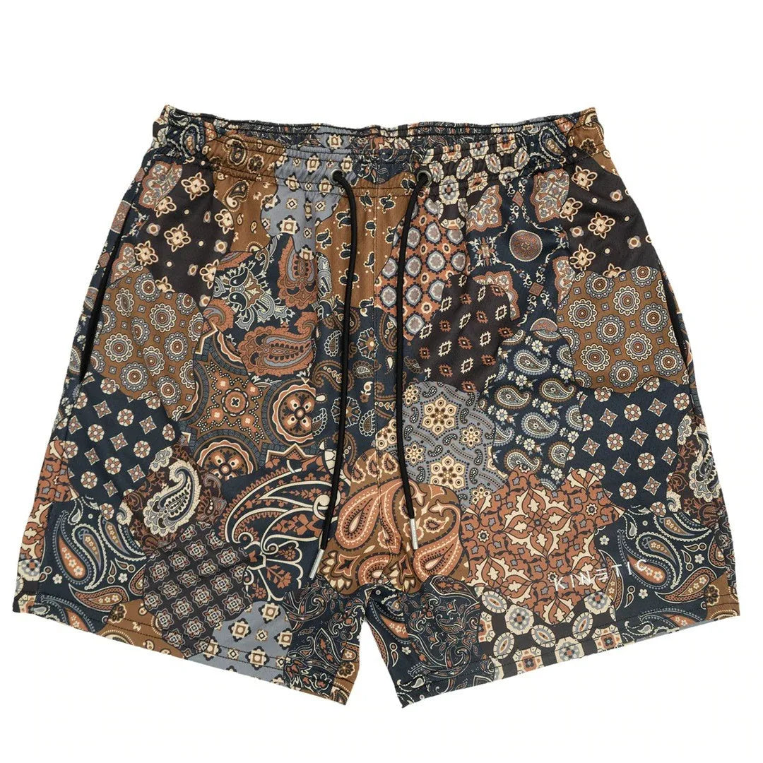 2024Summer New Digital Printing American Sports Casual Shorts Mesh Breathable and Loose Men's Short Shorts