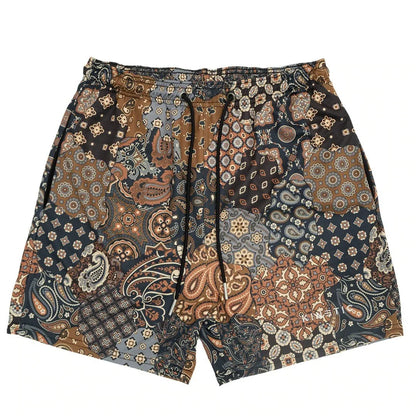 2024Summer New Digital Printing American Sports Casual Shorts Mesh Breathable and Loose Men's Short Shorts